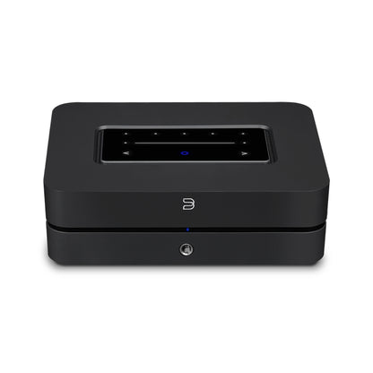 Black electronic device with a screen on a white background
