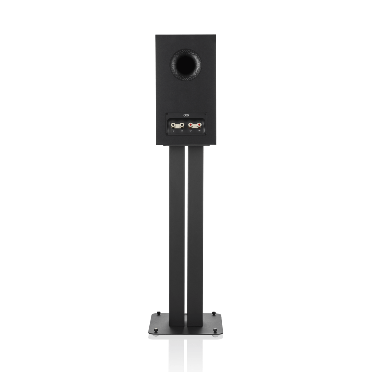 Black speaker on a white background