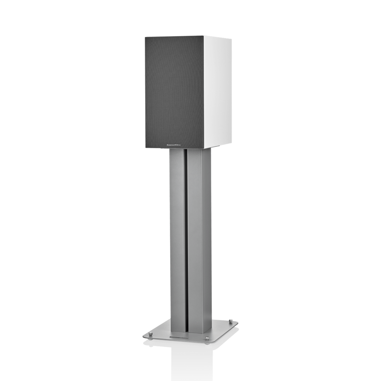 Speaker on a stand with a white background