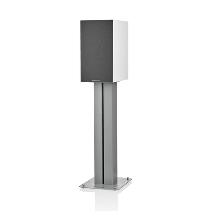 Speaker on a stand with a white background
