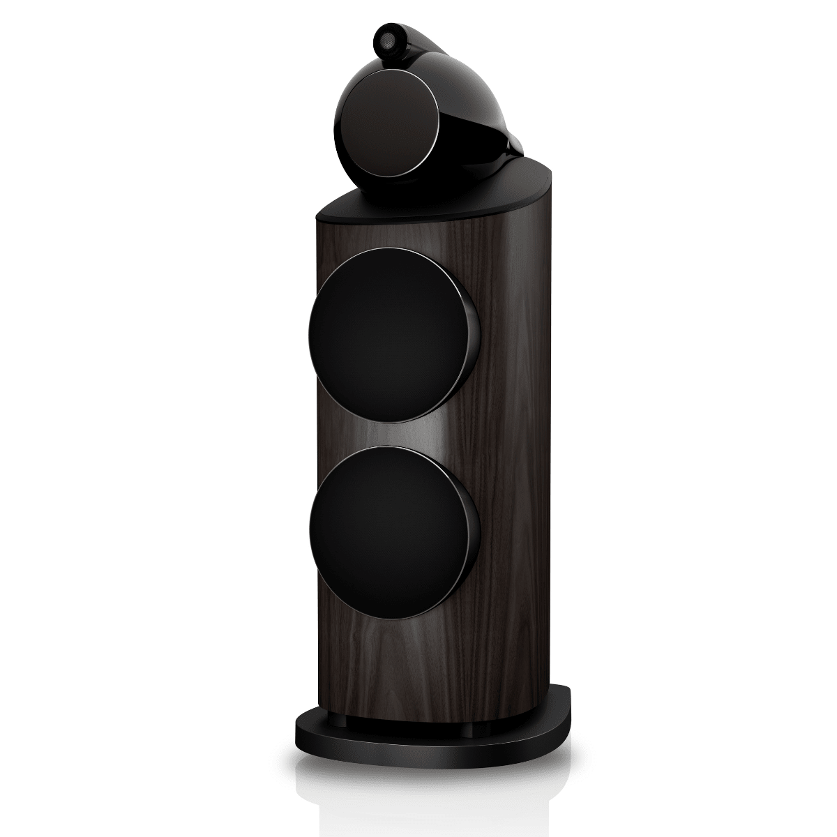 dark walnut bowers wilkins 801 d5 speaker with grille