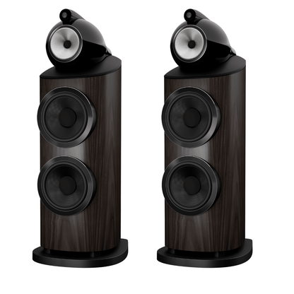 dark walnut pair of bowers wilkins 801 d5 speakers