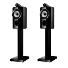 pair of black bowers wilkins 805 d5 speakers