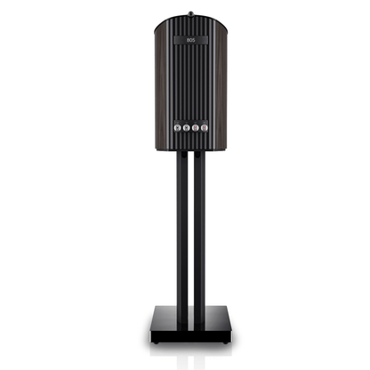 rear of dark walnut bowers wilkins 805 d5 speaker 