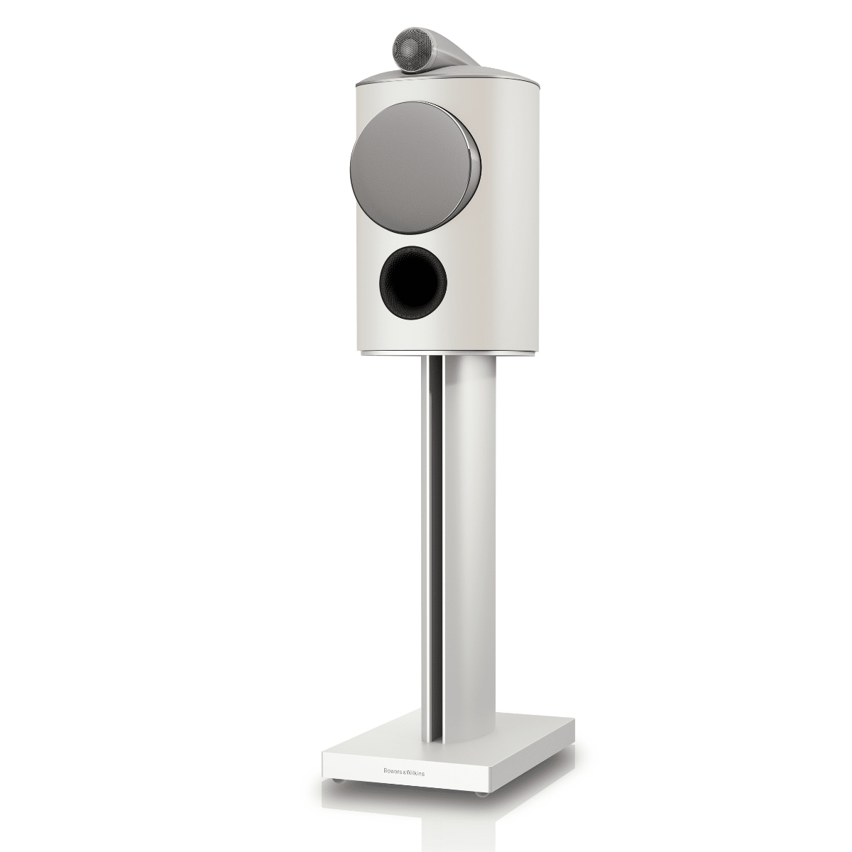 white bowers wilkins 805 d5 speaker with grille