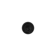 Black speaker grille on a white background