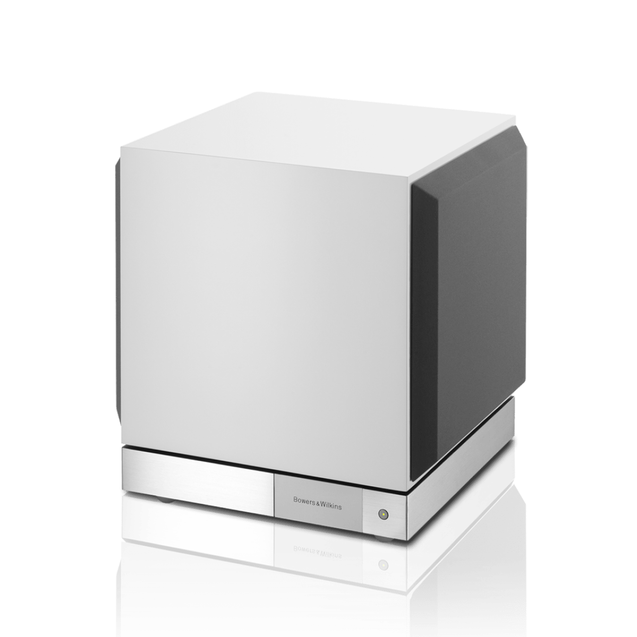 High-end audio subwoofer on a white background