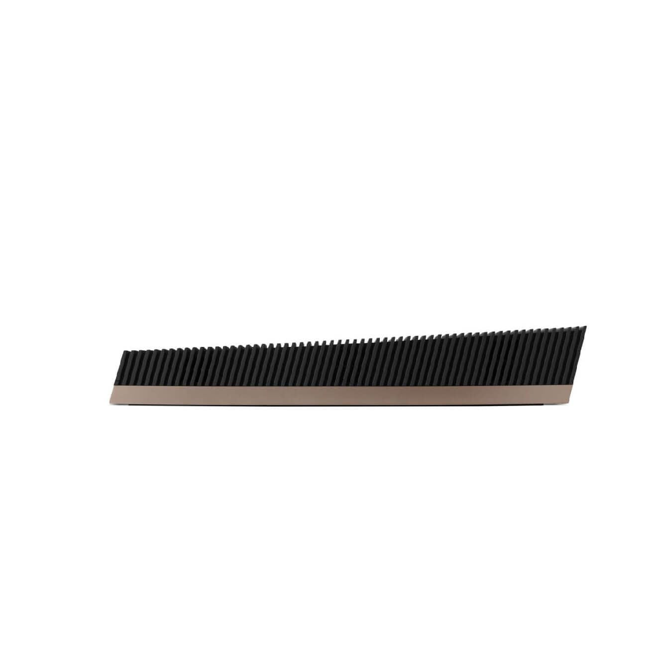 Black rubber comb on a white background