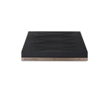 Black electronic device with 'Bowers & Wilkins' branding on a white background