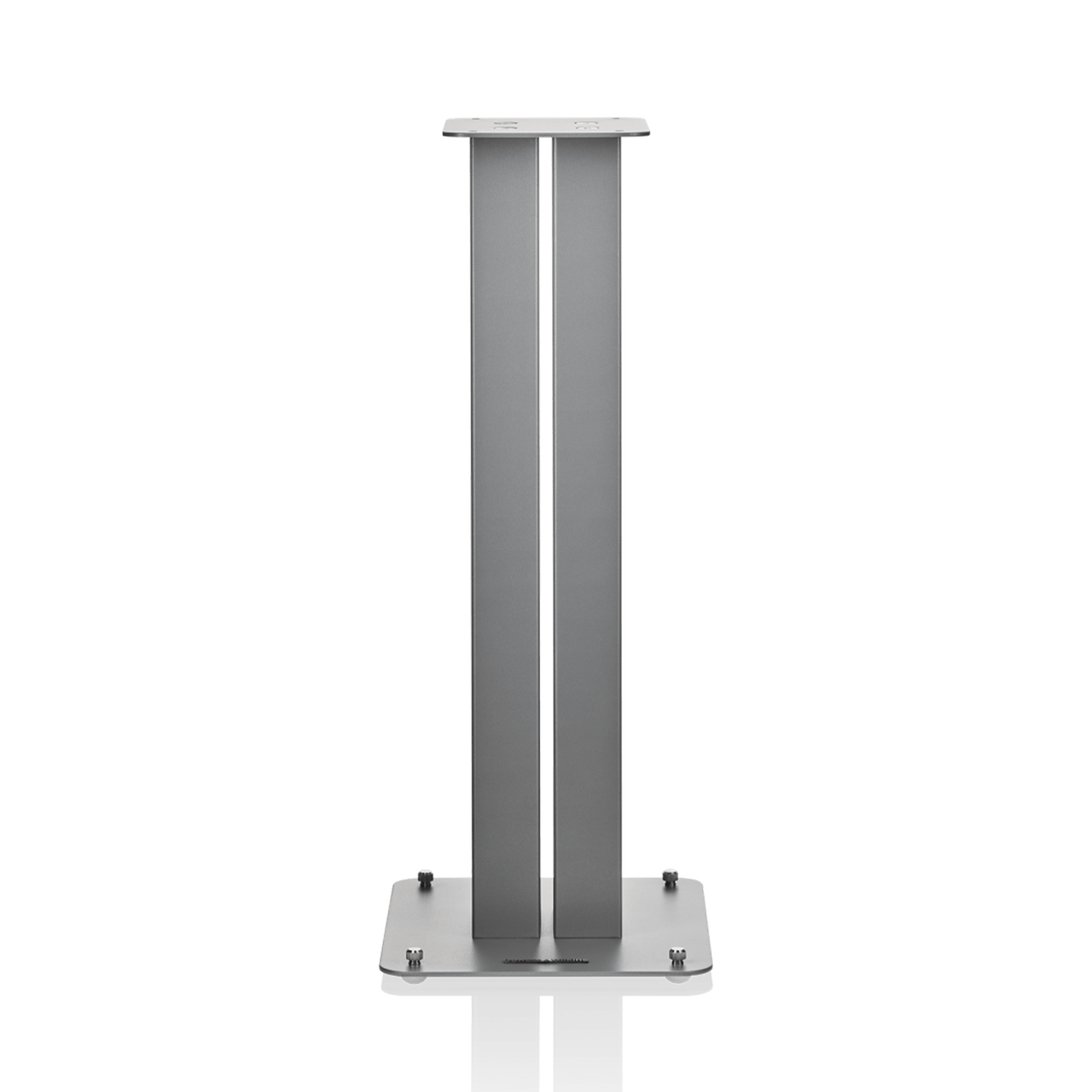 Gray speaker stand on a white background