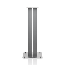 Gray speaker stand on a white background
