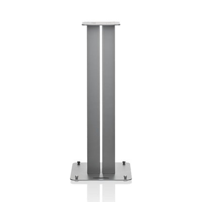 Gray speaker stand on a white background