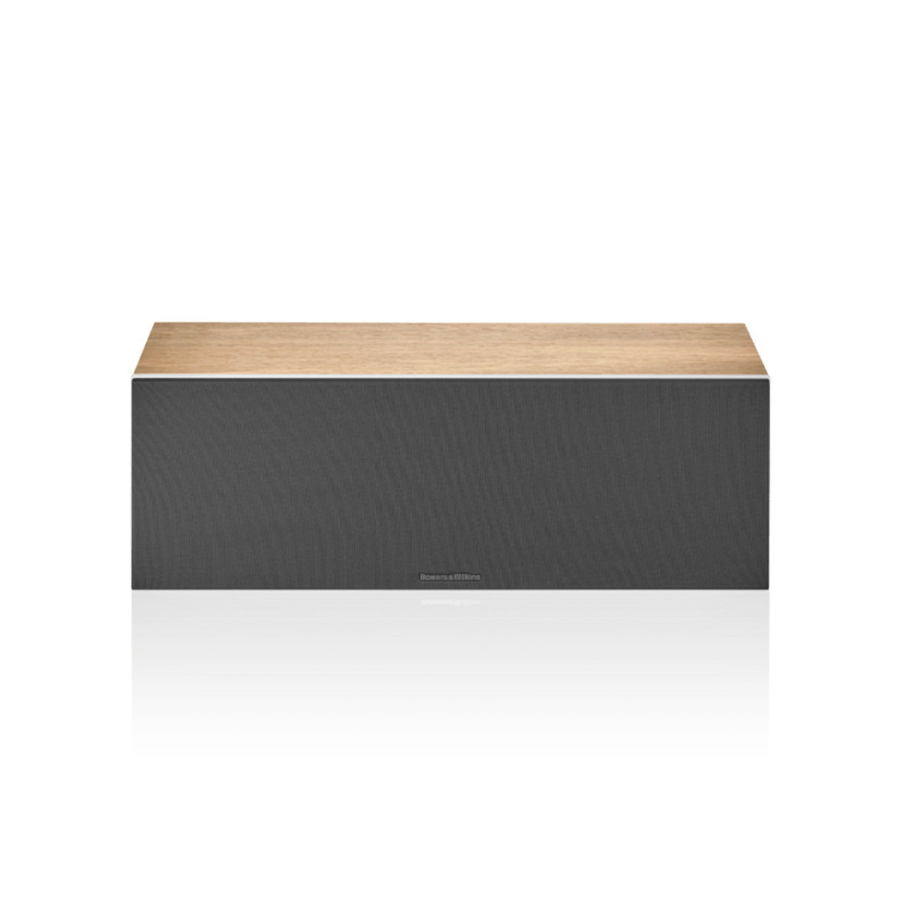 Rectangular storage unit with a wooden top and black base on a white background