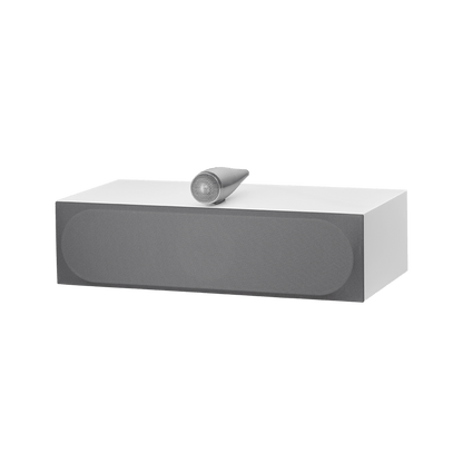 White and gray rectangular object with a cylindrical component on a white background
