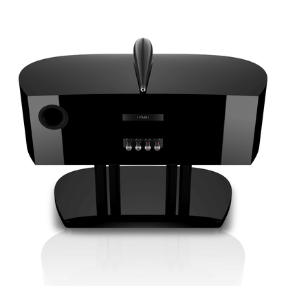 rear of black bowers wilkins htm81 d5 center speaker