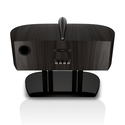 rear of dark walnut bowers wilkins htm81 d5 center speaker