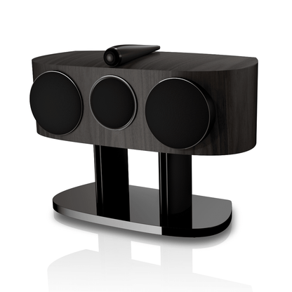 bowers wilkins htm81 d5 center speaker with grille on in dark walnut