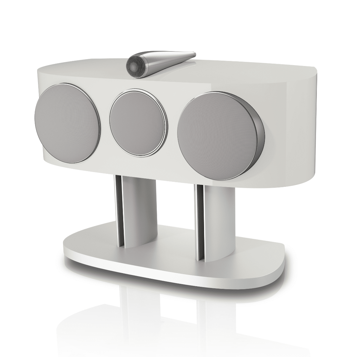 white bowers wilkins htm81 d5 center speaker with grille