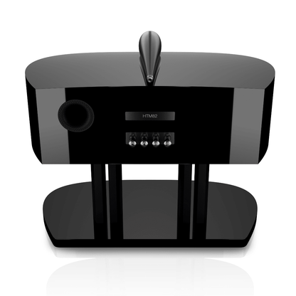 rear of black bowers wilkins htm82 d5 center speaker