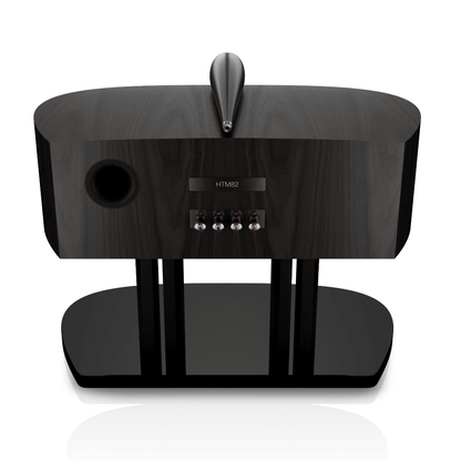 rear of dark walnut bowers wilkins htm82 d5 center speaker