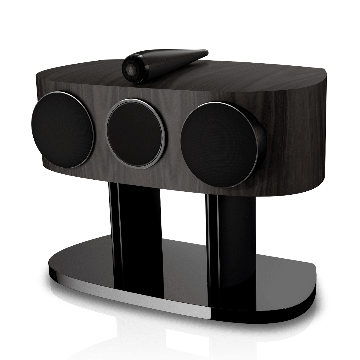 dark walnut bowers wilkins htm82 d5 center speaker with grille