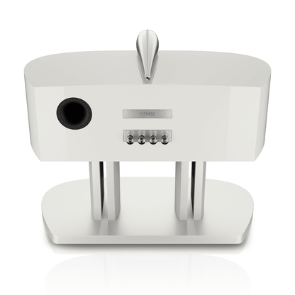 rear of white bowers wilkins htm82 d5 center speaker