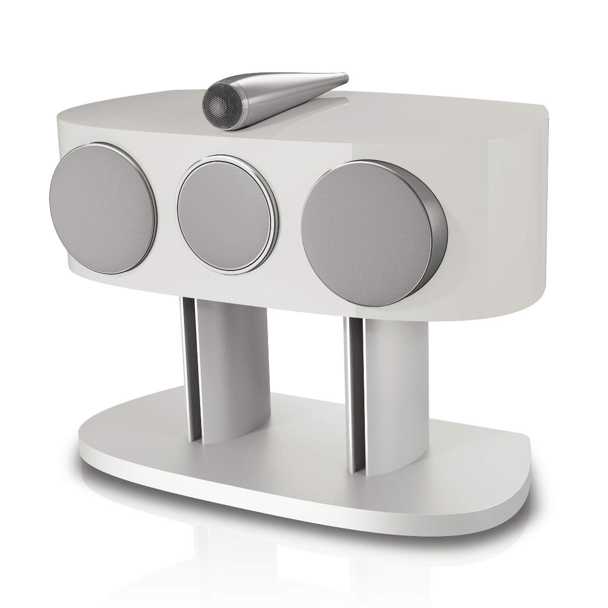 white bowers wilkins htm82 d5 center speaker with grille