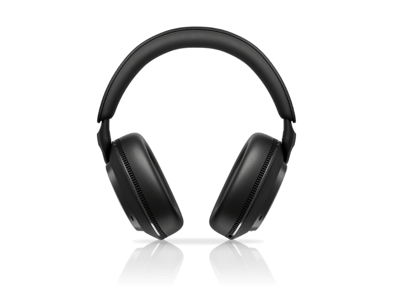 Black over-ear headphones on a white background