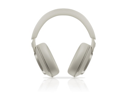 White headphones on a white background