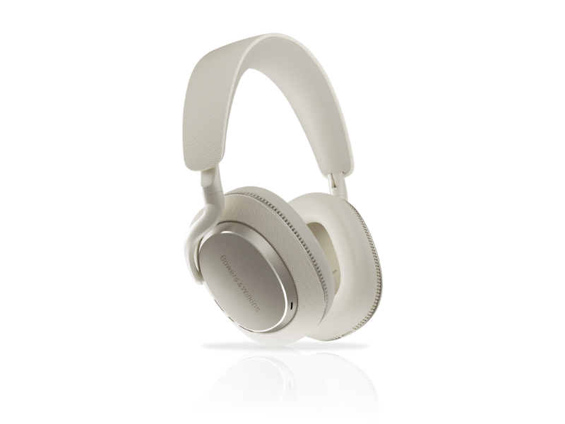White headphones on a white background