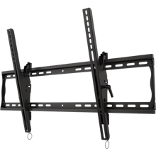 Black TV wall mount on a white background