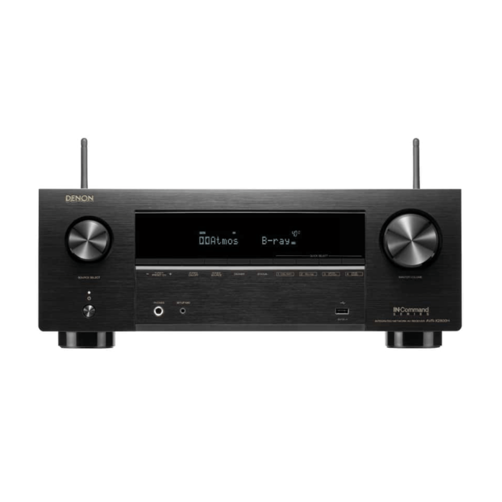 Denon AVR-X2800H AV Receiver in black Front View