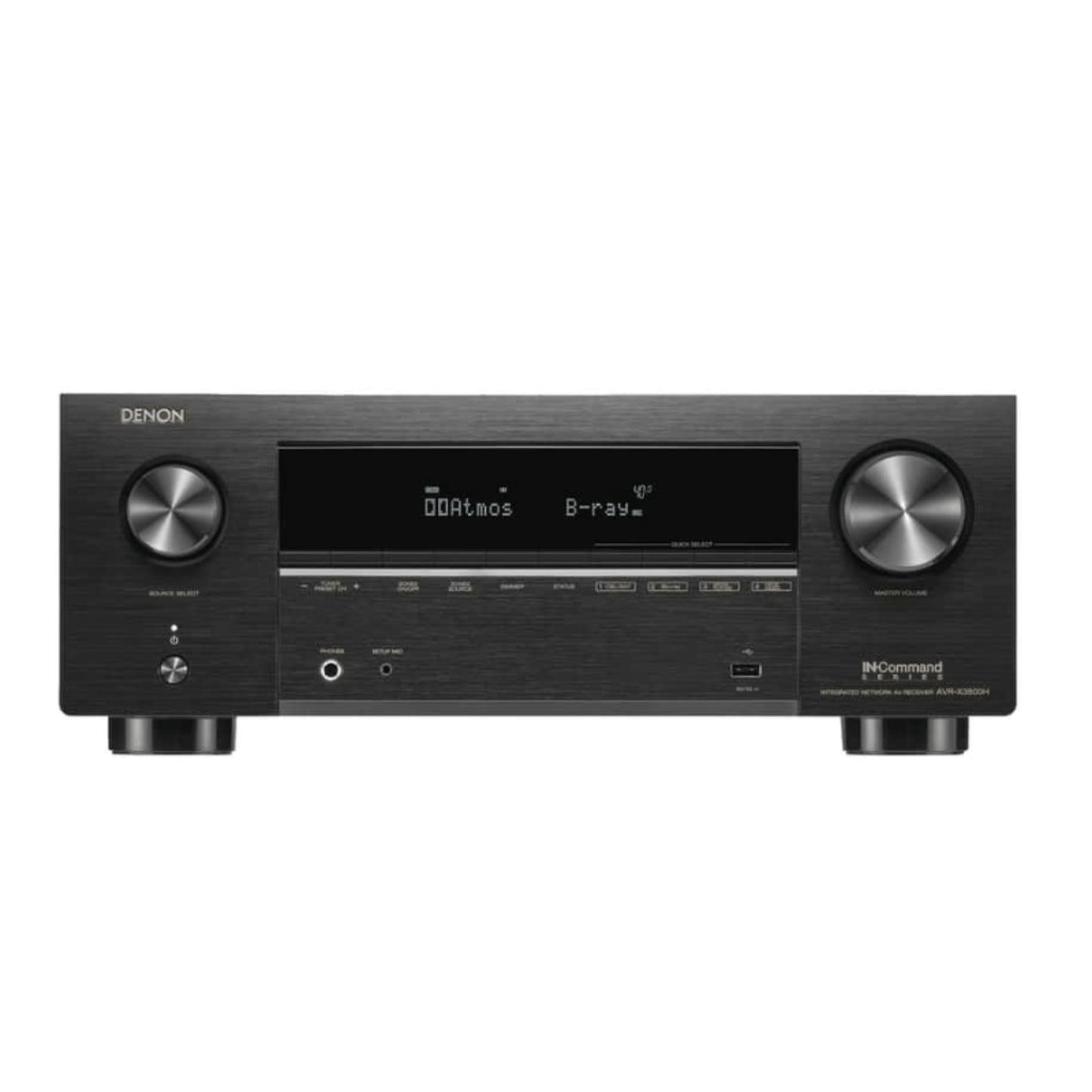 Denon AVR-X3800H Receiver in Black front view