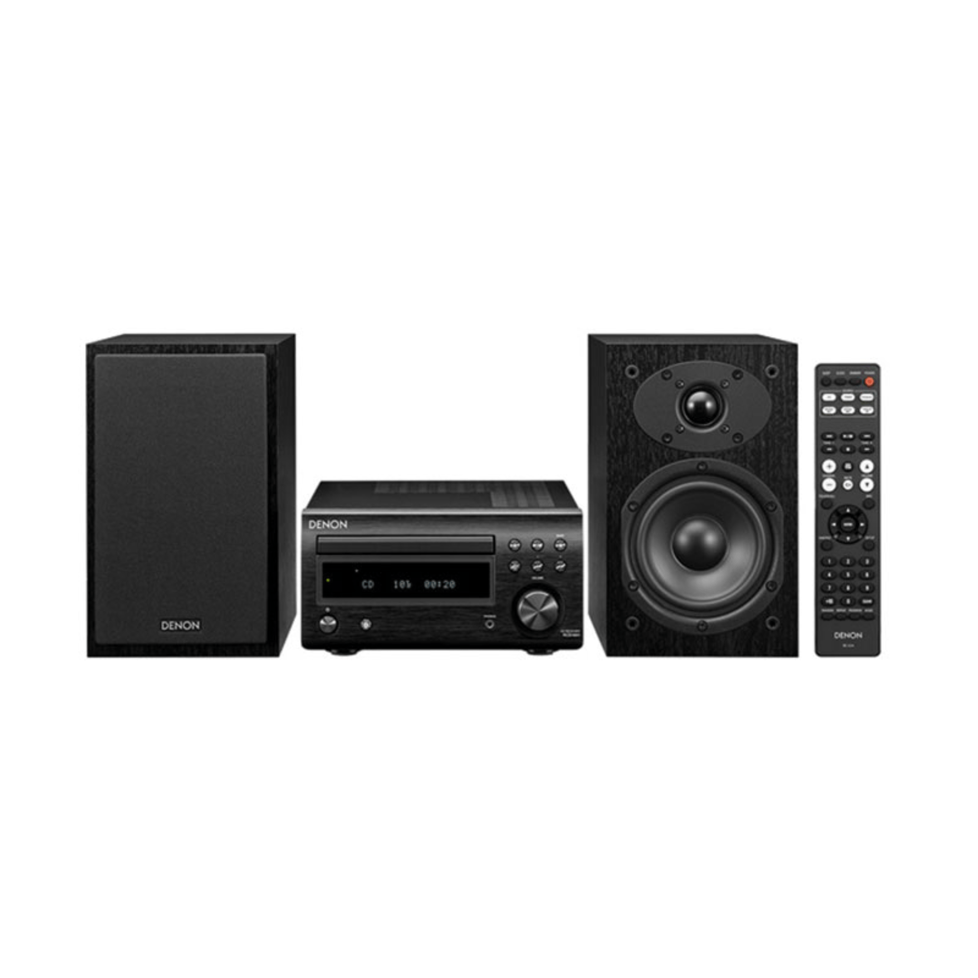 Denon dm41 system with speakers and amplifier
