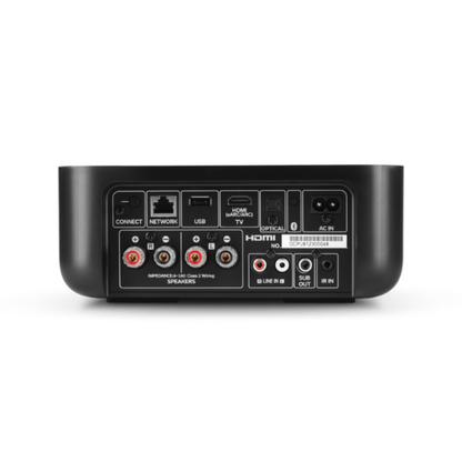 Black Denon Home Amp Back View