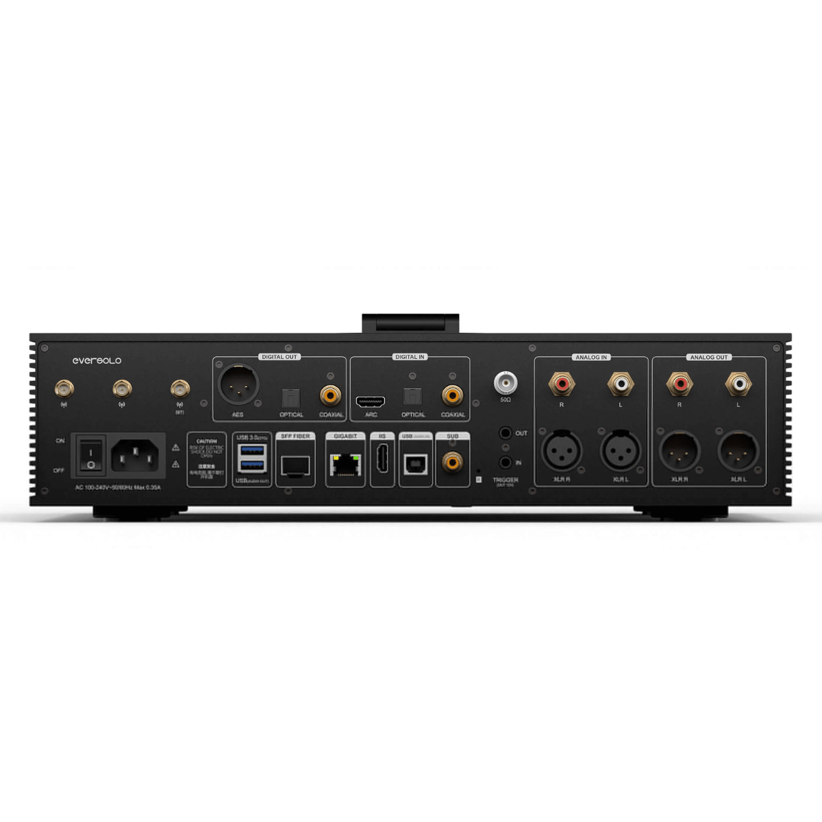 back panel of eversolo dmp a8 master gen2 streamer