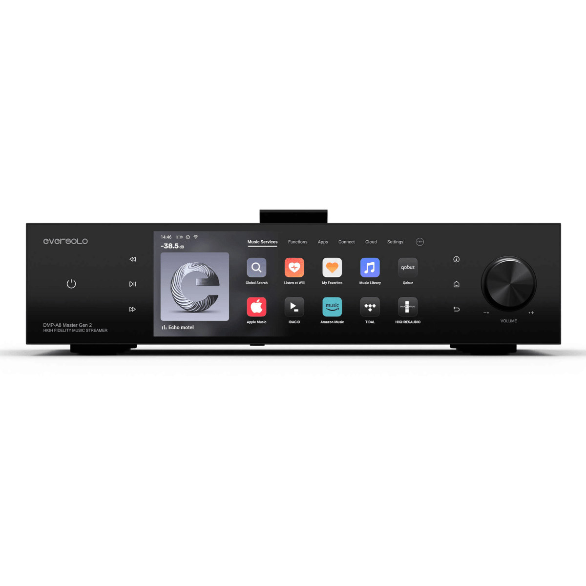 front panel of eversolo dmp a8 master gen2 streamer