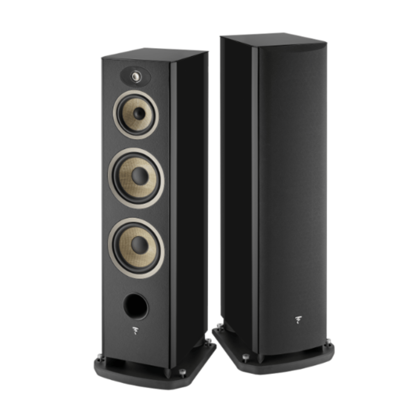 focal aria evo x n4 floorstanding speakers in a pair in black color