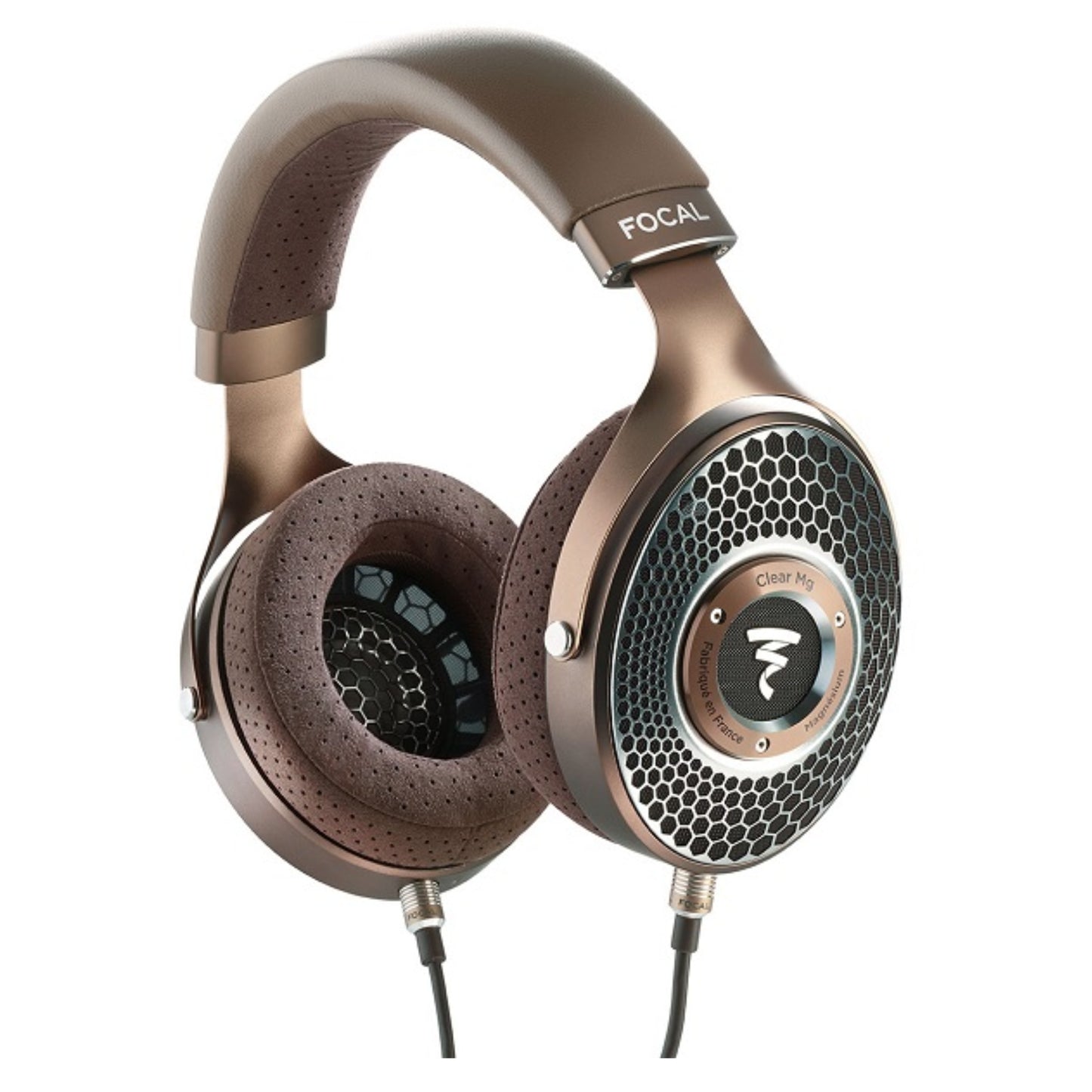 focal clear mg headphones in brown