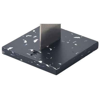 Focal High-Fidelity Headphone Stand with brushed stainless steel arch and recycled polymer base in black finish