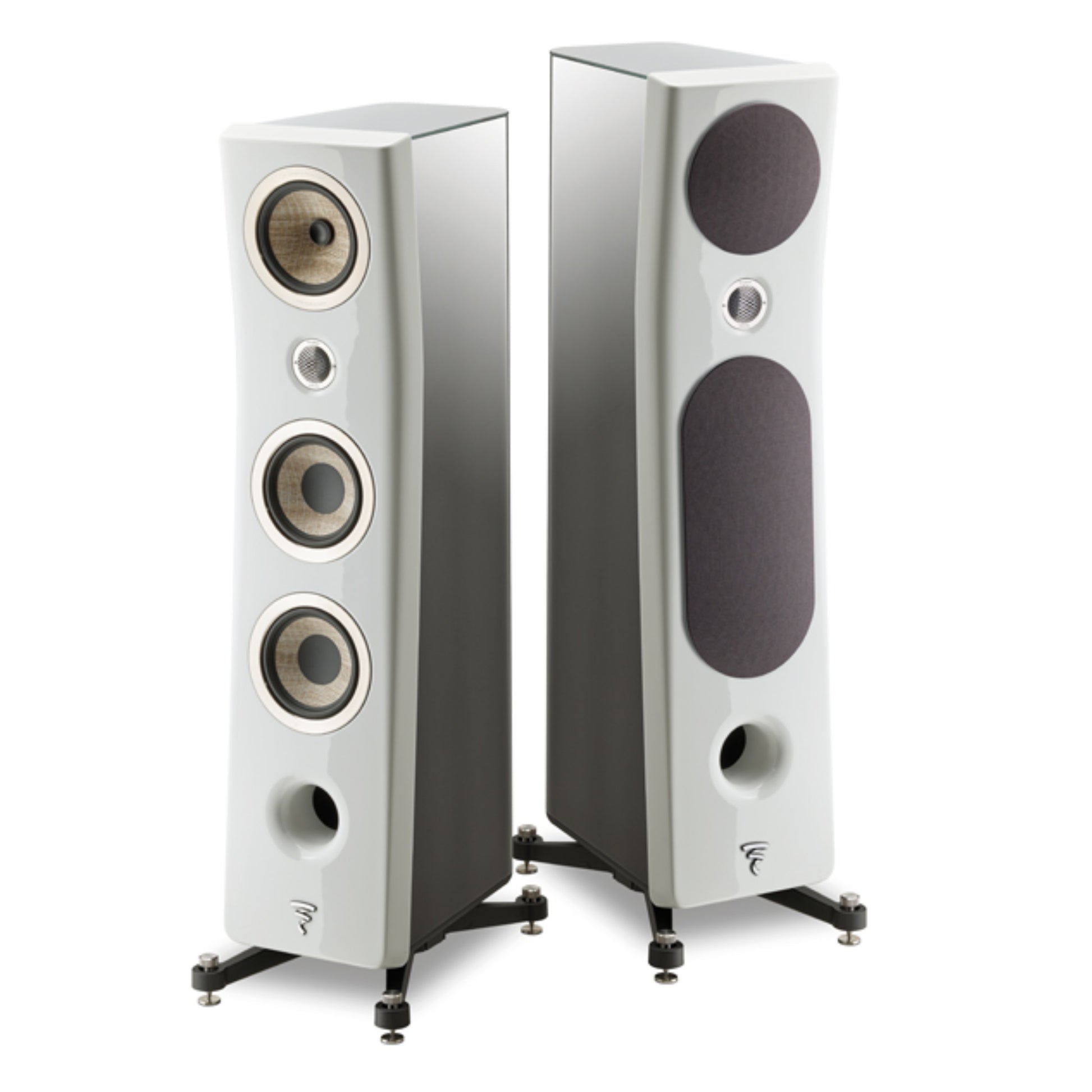 focal kanta 2 tower speakers in a pair in white