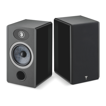 pair of focal omada n1 speakers in black color 