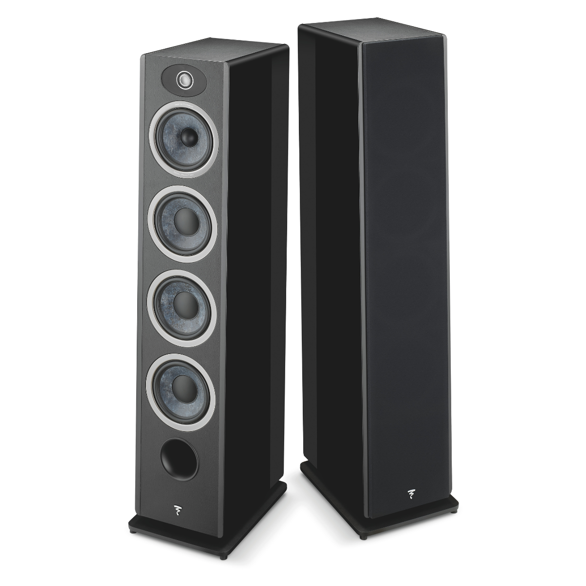 pair of focal omada n3 speakers in black color