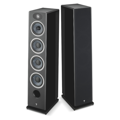 pair of focal omada n3 speakers in black color