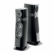 pair of focal sopra n3 tower speakers in black