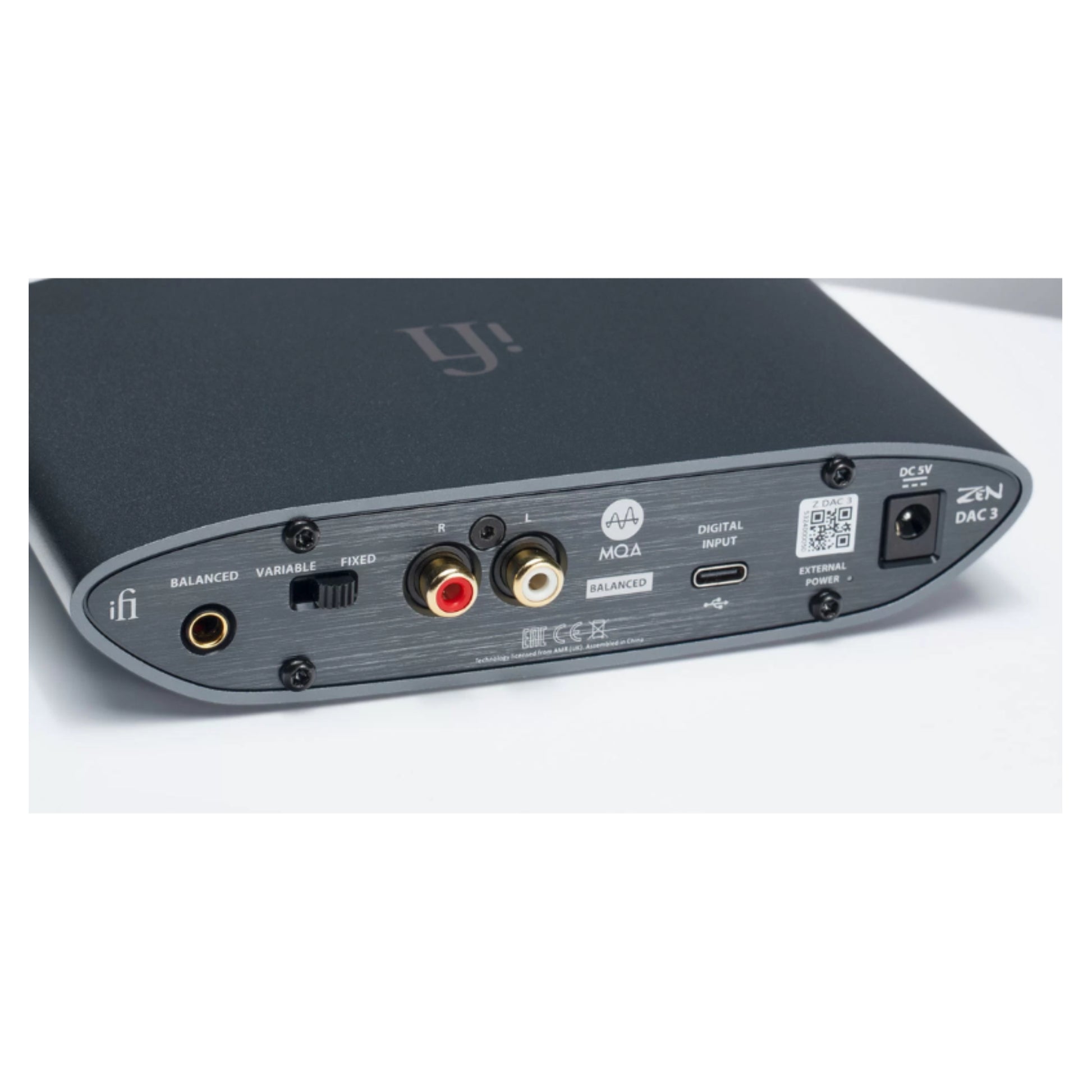 ifi audio zen dac 3 headphone amp back view