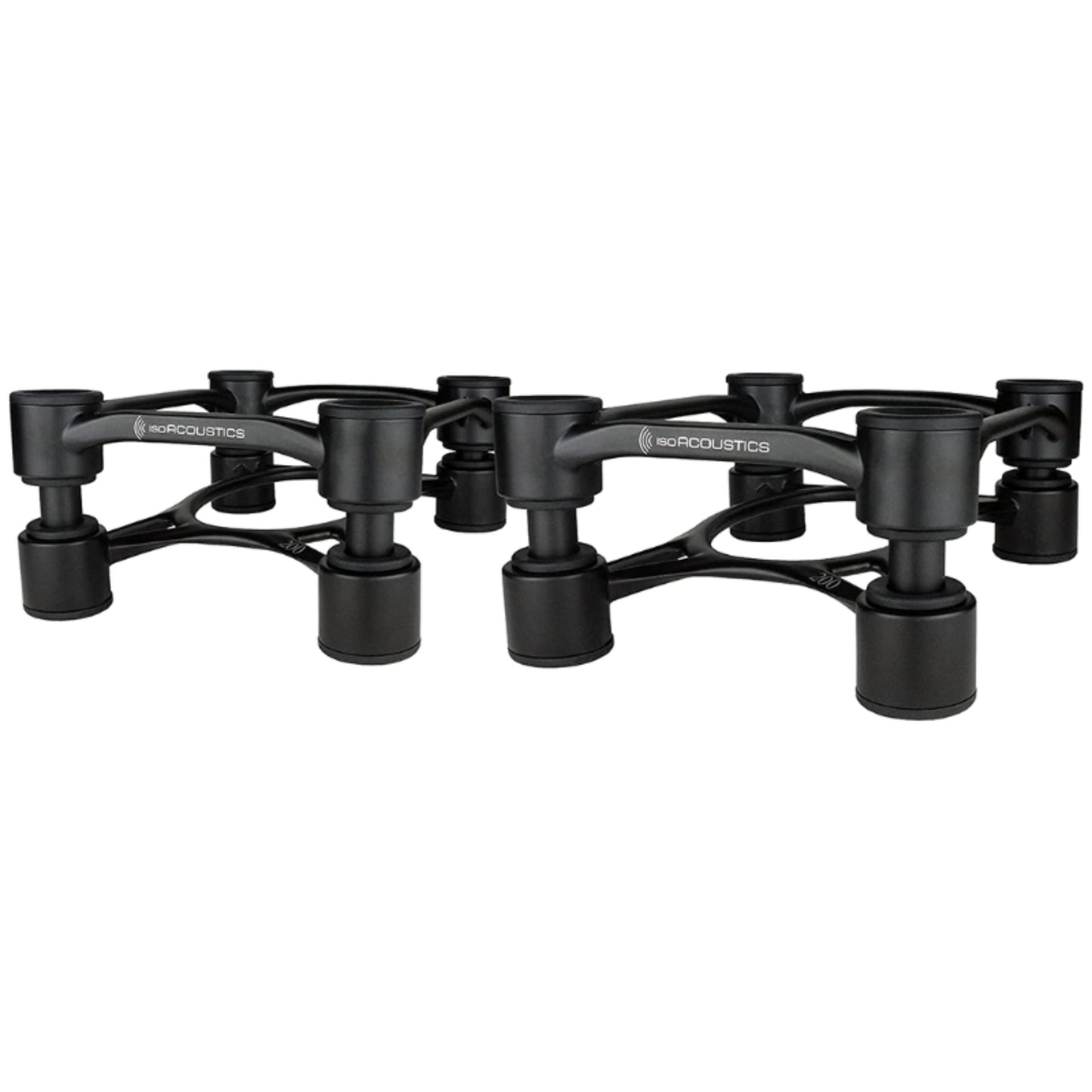 isoacoustics aperta 200 isolation speaker stands in a pair in black