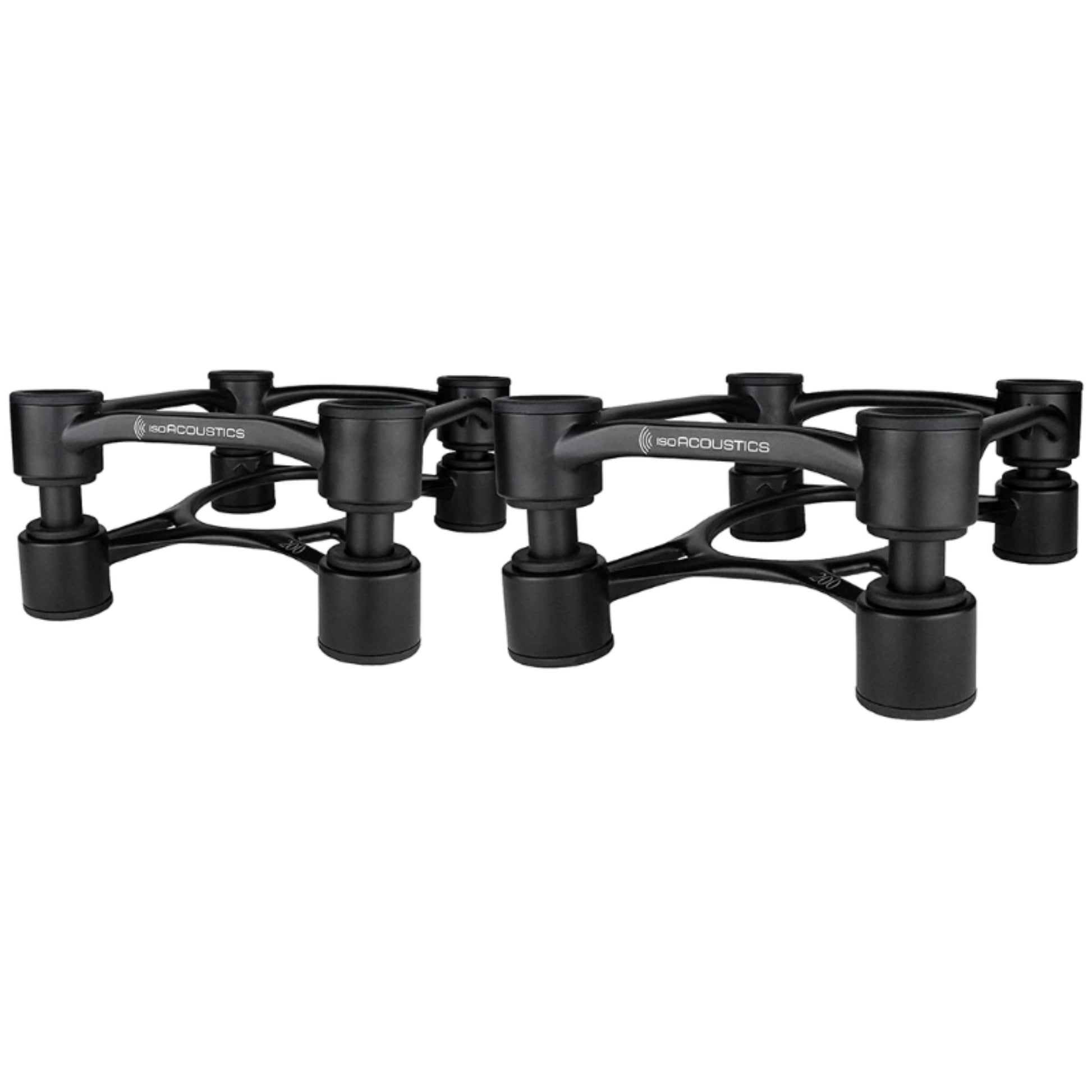 isoacoustics aperta 200 isolation speaker stands in a pair in black