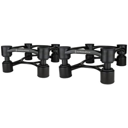 isoacoustics aperta 200 isolation speaker stands in a pair in black