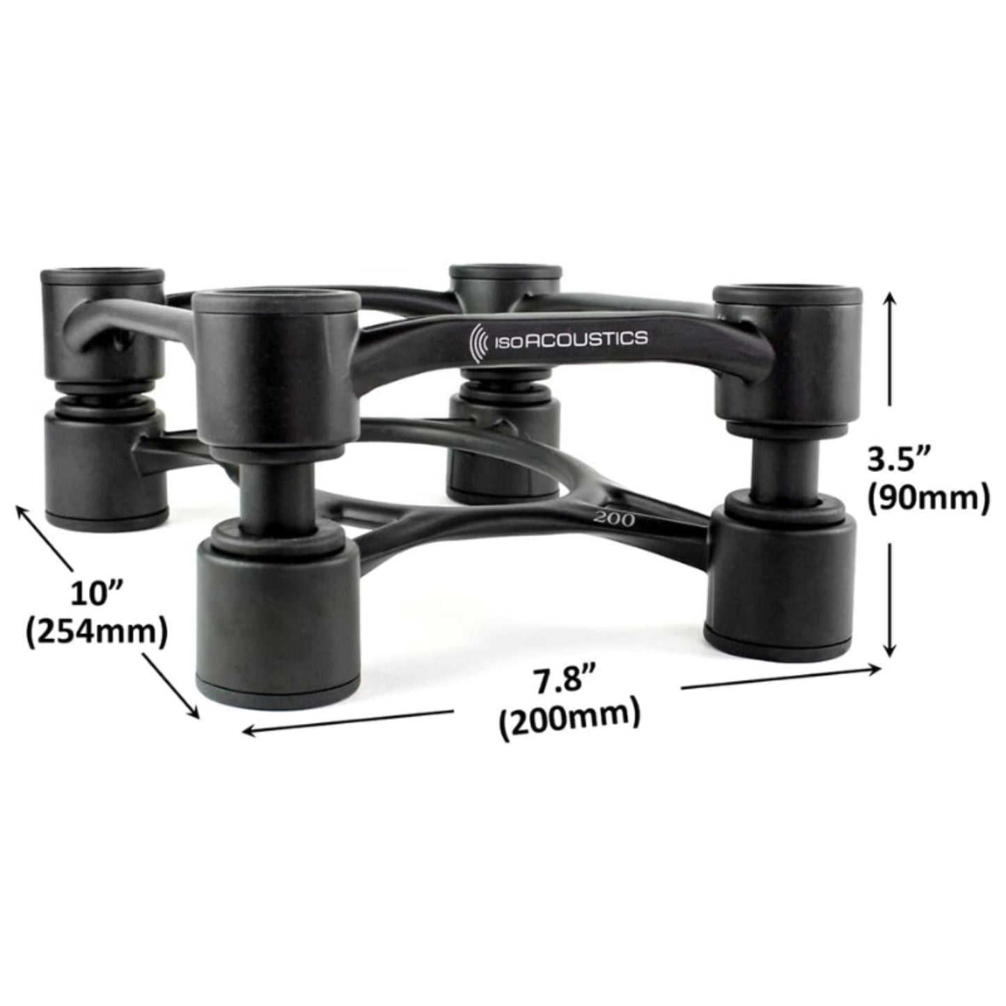 isoacoustics aperta 200 isolation speaker stand dimensions 